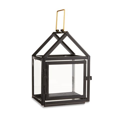 Black Metal House Lantern 